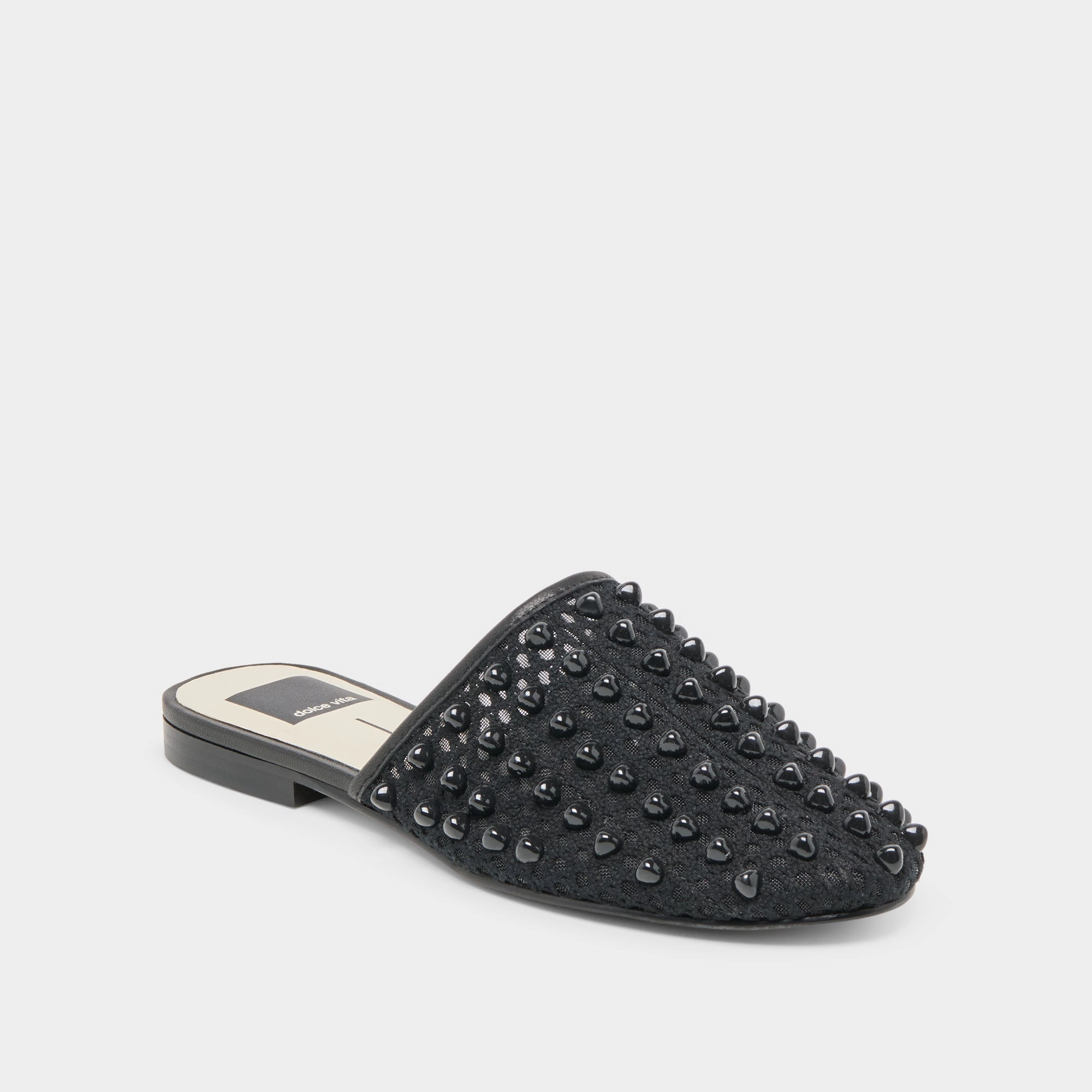 ROVA BEAD FLATS ONYX BEADED MESH All-Season Style Date Ready