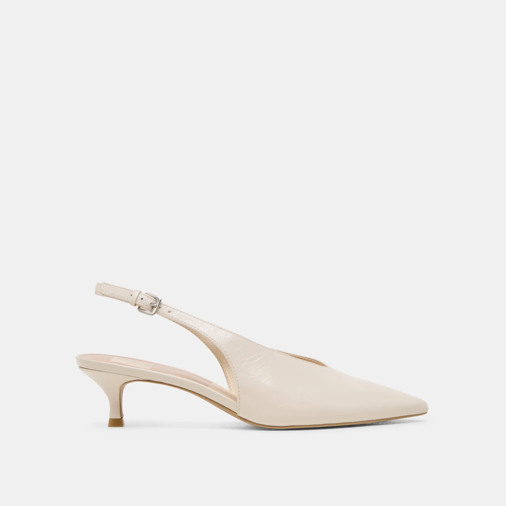 ALENNA HEELS BONE CRINKLE PATENT Square Toe