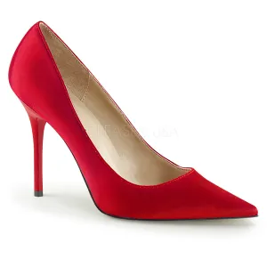 Royal Red Satin Classic Stilettos