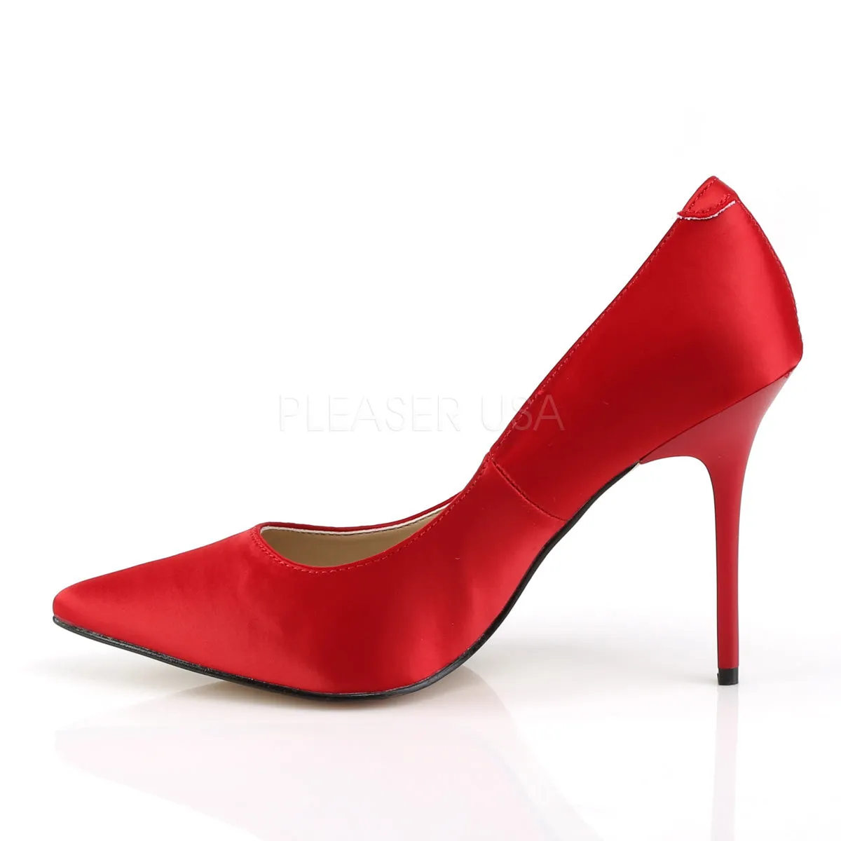Royal Red Satin Classic Stilettos