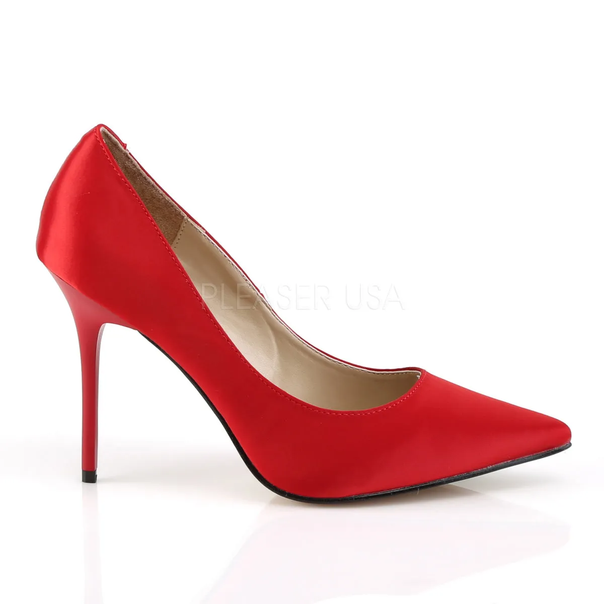 Royal Red Satin Classic Stilettos