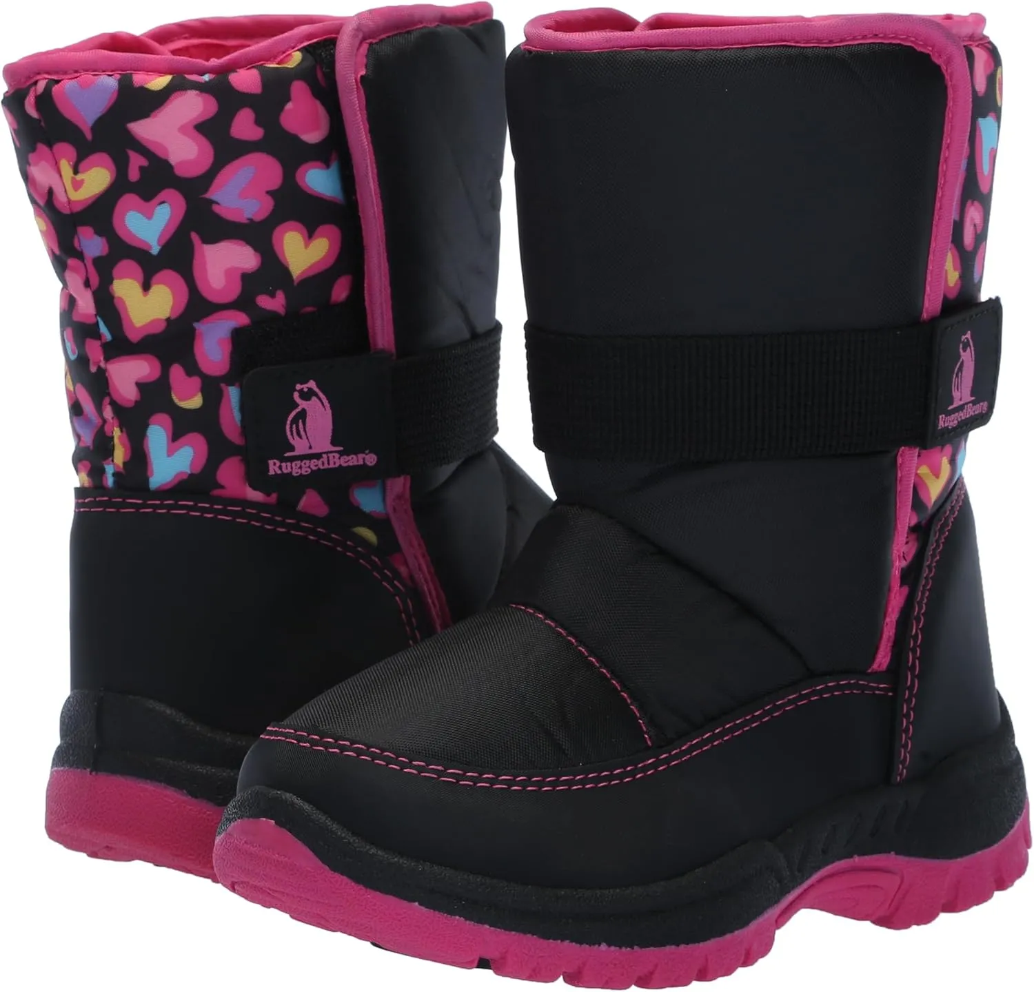 Rugged Bear Girl's Winter Water-Resistant Fur Lined Top Boots