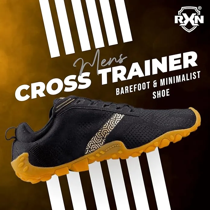 RXN Mens Cross Trainer Barefoot & Minimalist Shoe Zero Drop Sole Training Shoes - (TRN-1)