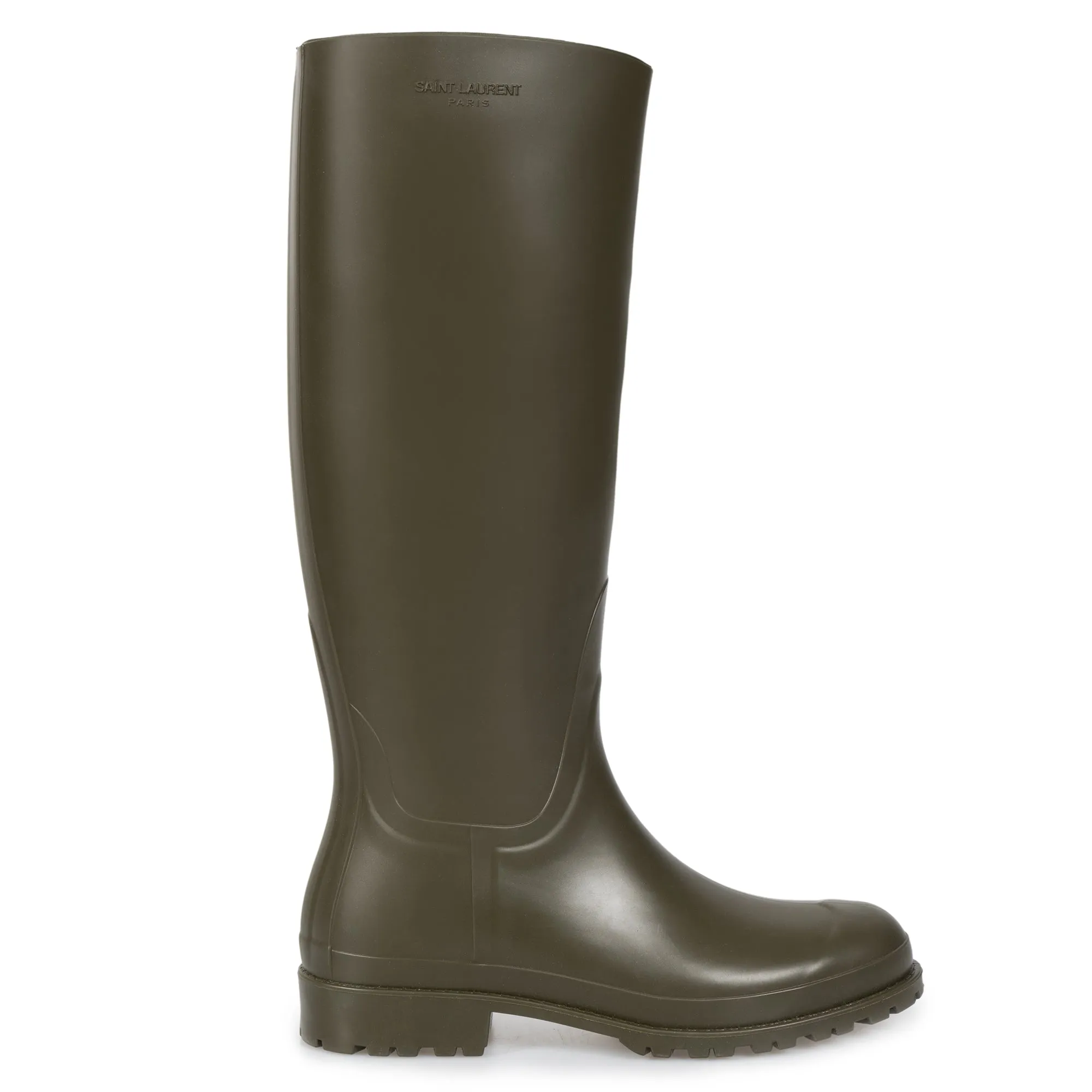 Saint Laurent Olive Green Rain Boots