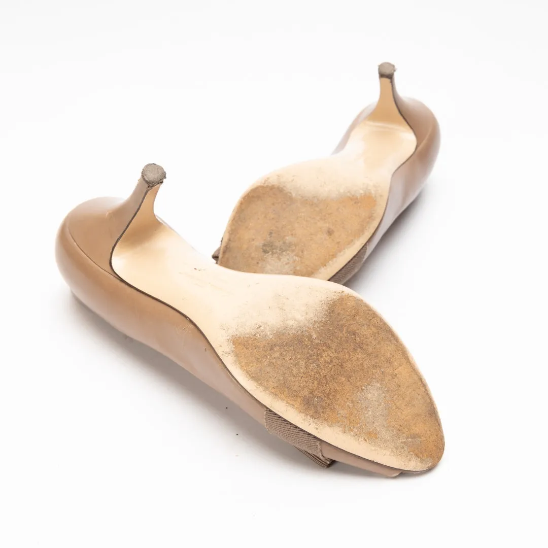 Salvatore Ferragamo Vara Bow Peep Toe Heels