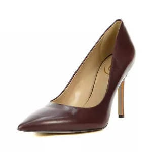 Sam Edelman Hazel French Burgundy Stiletto Heeled Dress Pointed Toe Wide Pumps
