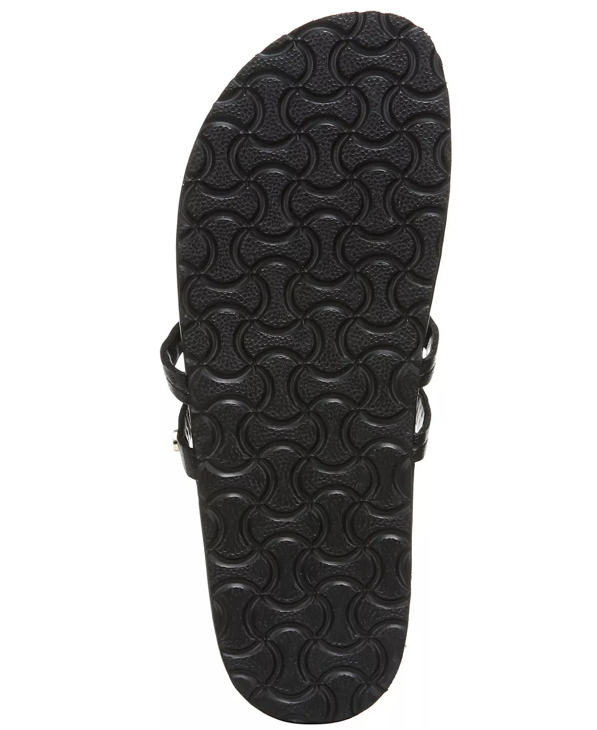 Sam Edelman Jules Medallion Black Footbed Round Toe Slip-on Thong Slide Sandals