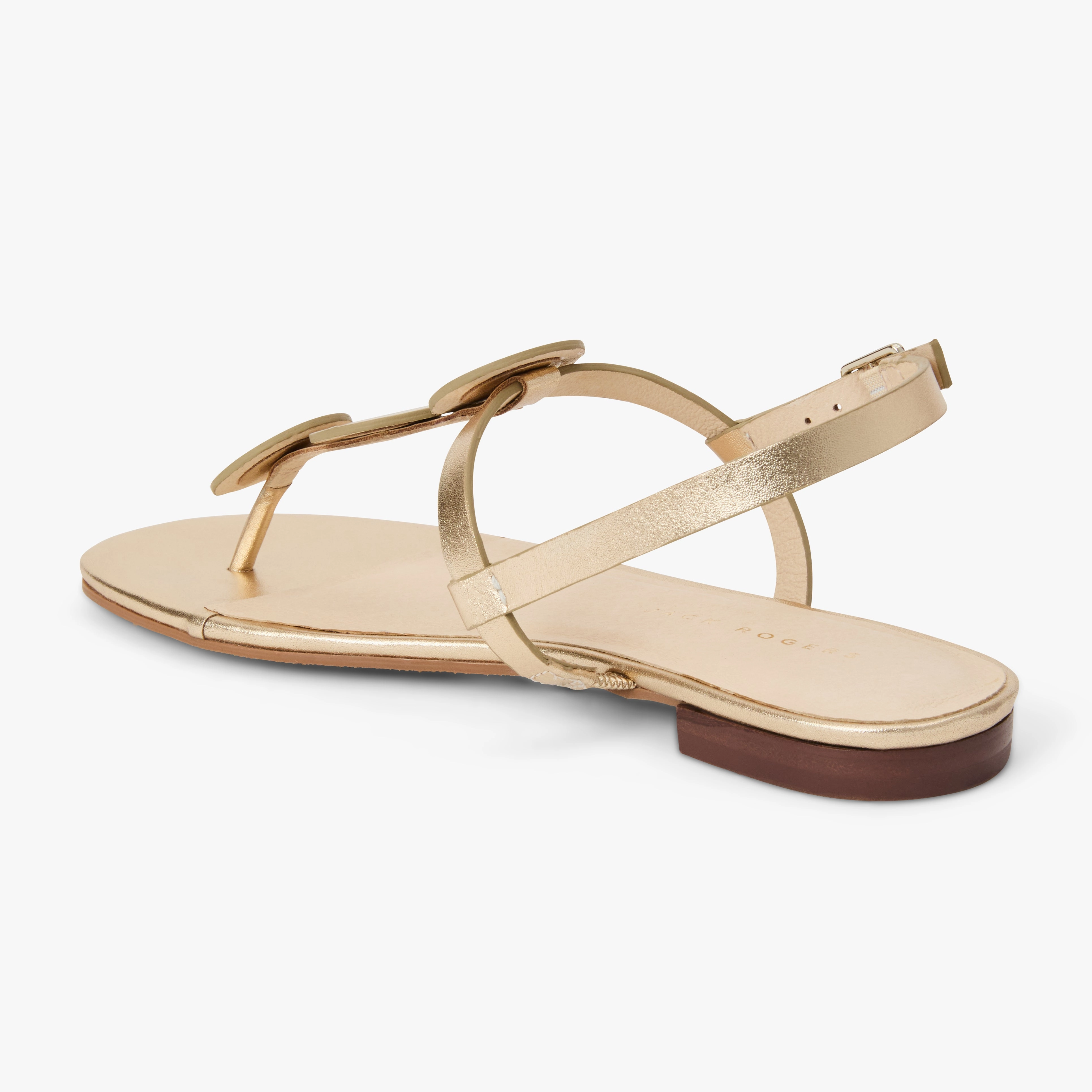 Balanced Step Worth Leather Flat Sandal