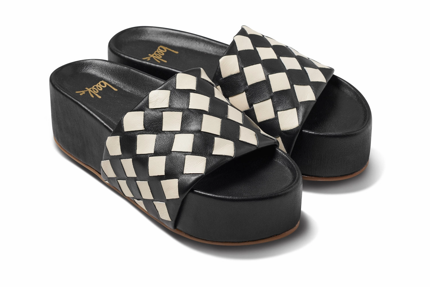 Recycled Plastic Construction Sustainable Cork Footbed ALBATROSS WOVEN - Eggshell/Black