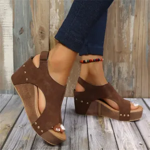 Sandals for Women 2025,Summer Sandals for Women 2025,Platform Wedge Sandals Open Toe Wedge Heels Casual Summer Dress Shoes Ladies Comfortable Vacation Shoes