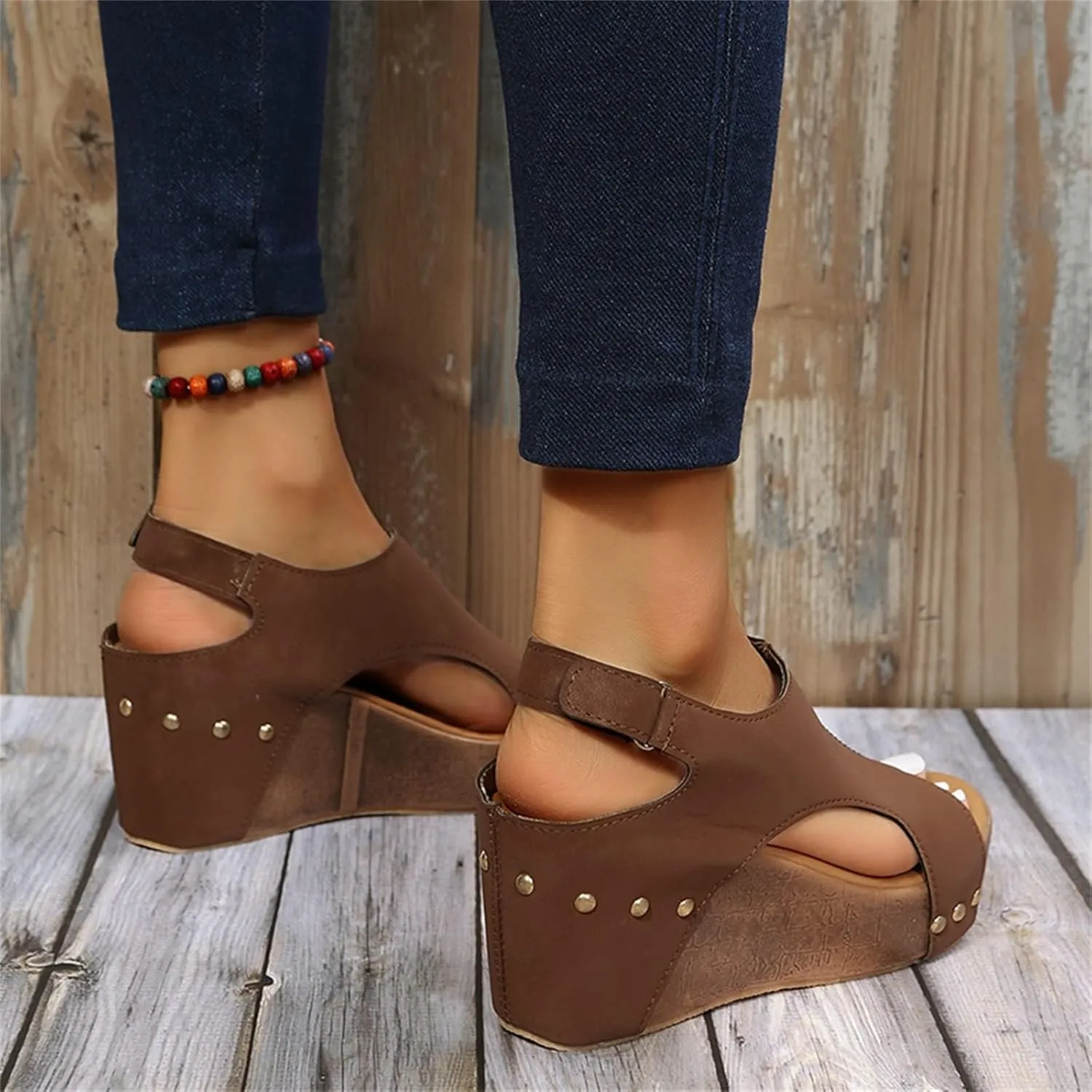 Sandals for Women 2025,Summer Sandals for Women 2025,Platform Wedge Sandals Open Toe Wedge Heels Casual Summer Dress Shoes Ladies Comfortable Vacation Shoes