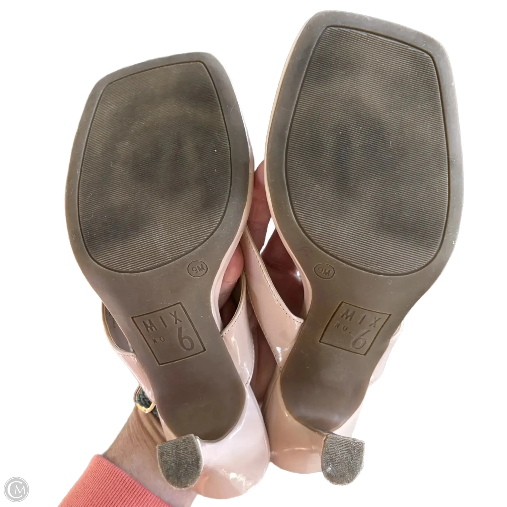 Sandals Heels Kitten By Mix No 6 In Tan, Size: 9