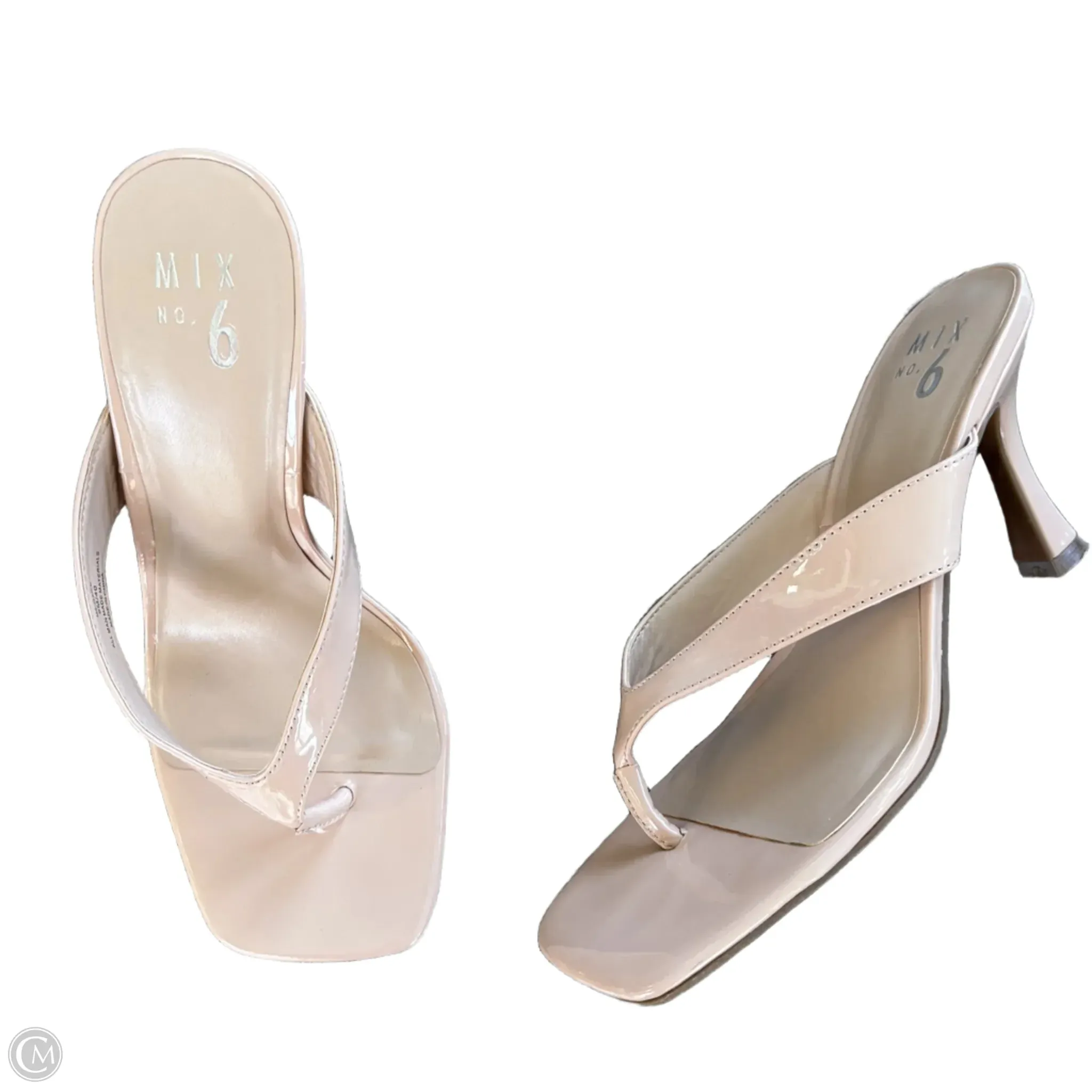 Sandals Heels Kitten By Mix No 6 In Tan, Size: 9