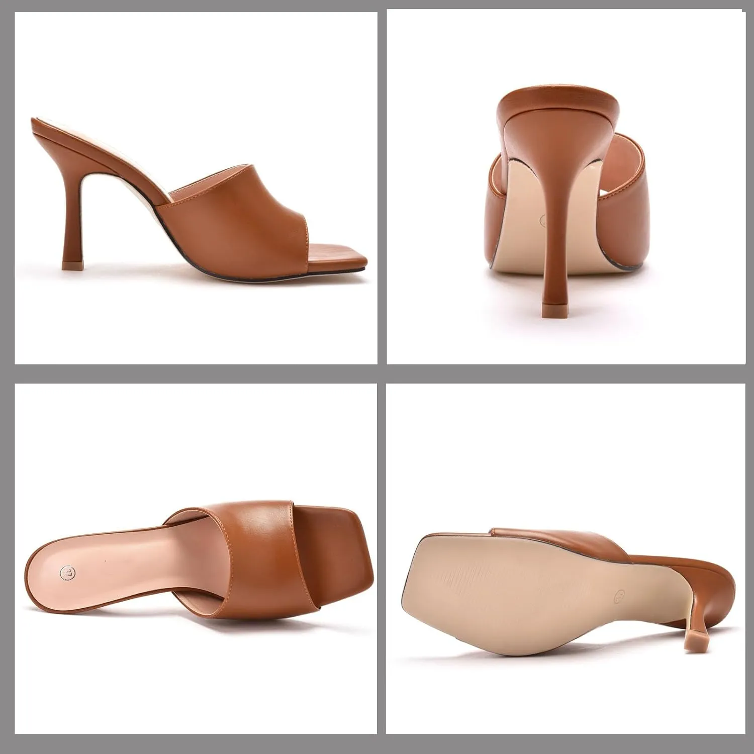 Sandals women's square toe high heels peep toe shoes 9cm open toe sandals slippers high heels
