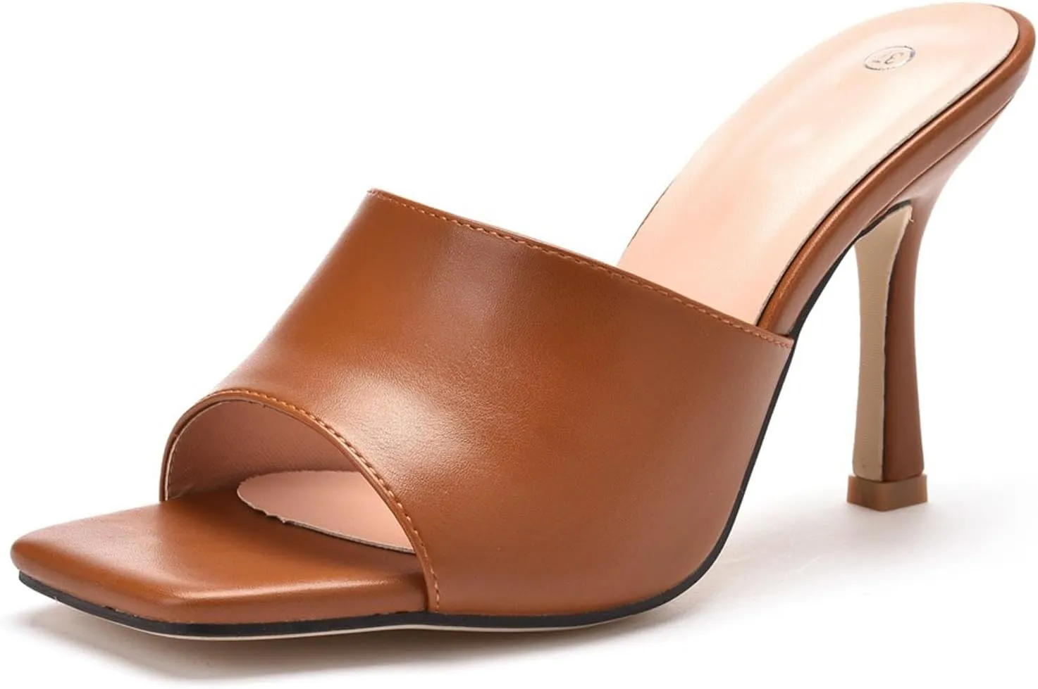 Sandals women's square toe high heels peep toe shoes 9cm open toe sandals slippers high heels