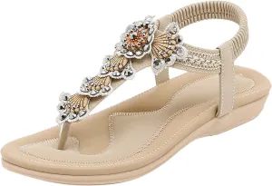 SBGMoSJ Slippers for Women Plantar Fasciitis Orthopedic Wedges for Women Comfortable Wedges for Women Soft High Heel Sandals for Women Comfortable Womens Flip Flops Gold Sandals Women
