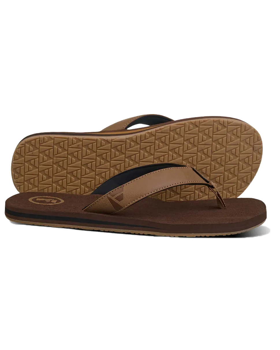 Seales Earth Flip Flops in Earth Brown