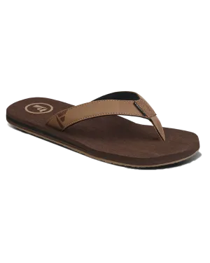 Seales Earth Flip Flops in Earth Brown