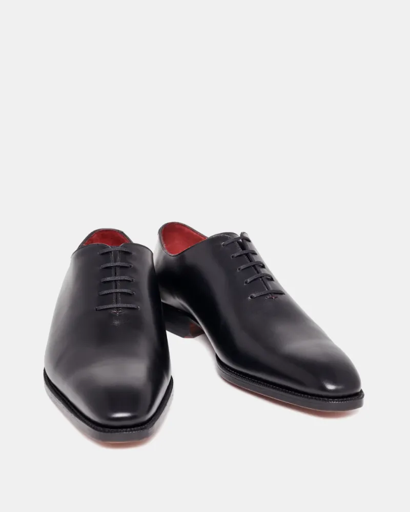 Black Wholecut Oxford Dress Shoe Evening Comfort Lined Structure