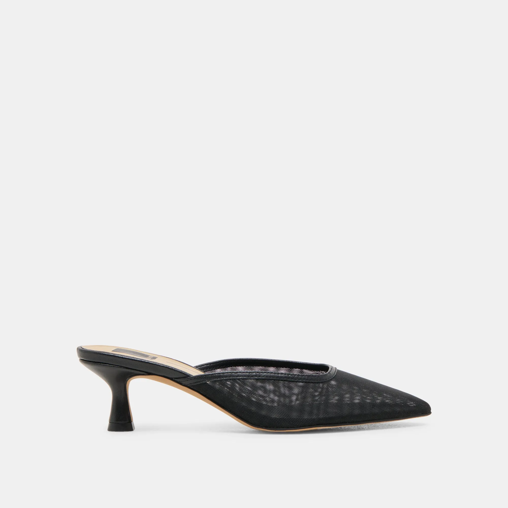 CLEO HEELS ONYX MESH Slip On Style Zip Loop