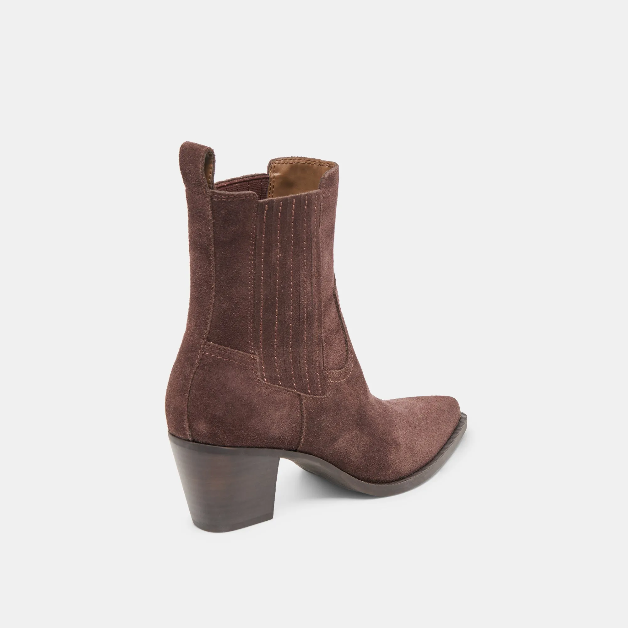 Cabin Cozy Breathable Rural Traveler SLIM BOOTIES MAHOGANY SUEDE