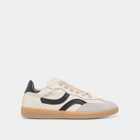 Eco Ease Slip Resistant Pattern REBEL SNEAKERS WHITE BLACK LEATHER