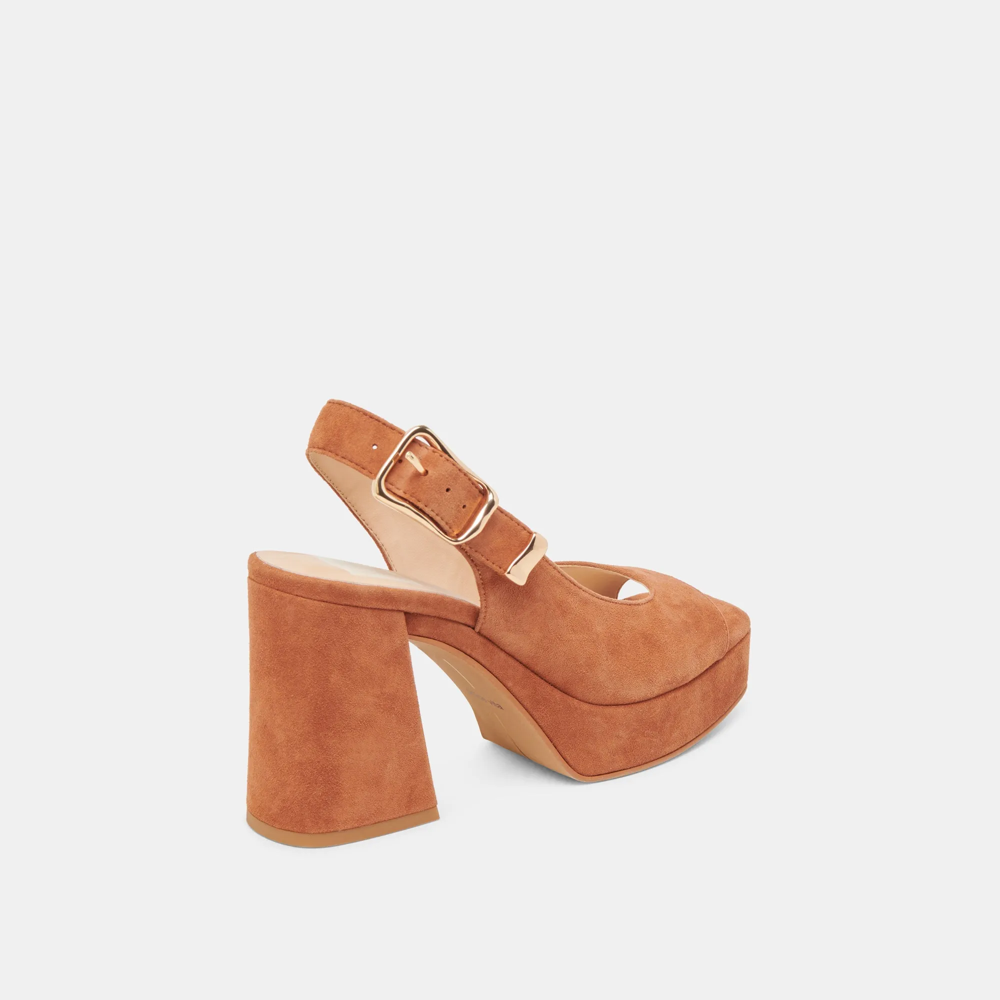 FLORES HEELS CARAMEL SUEDE Quick Spark