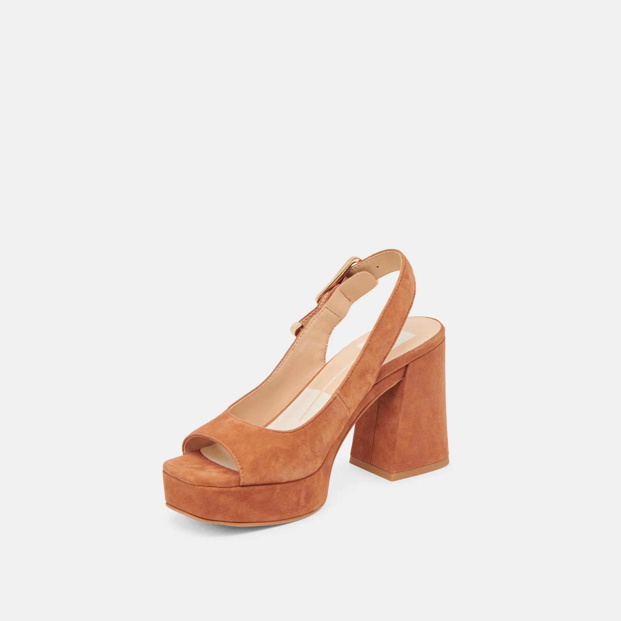 FLORES HEELS CARAMEL SUEDE Wedding Pumps Travel Glam