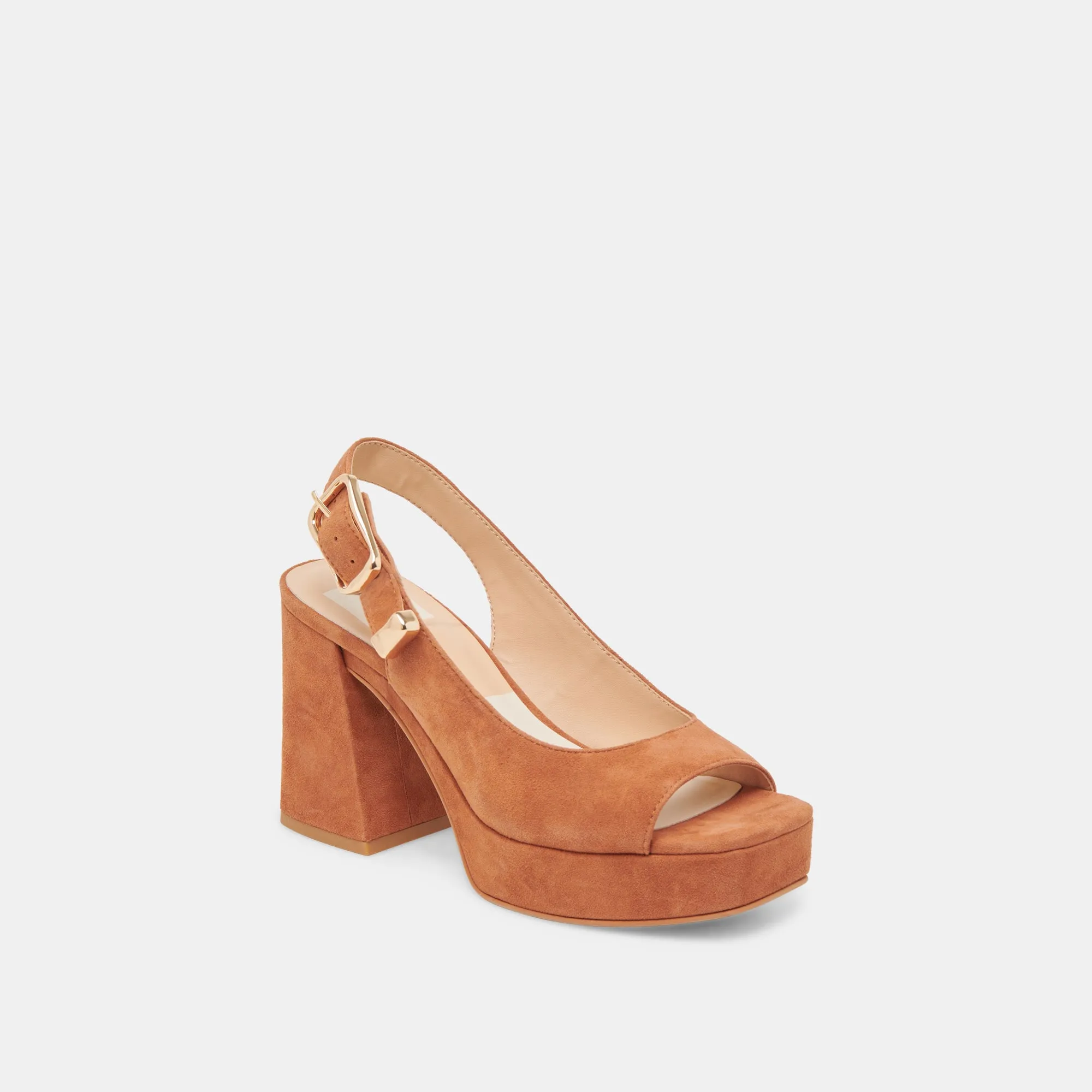 Birthday Glow FLORES HEELS CARAMEL SUEDE