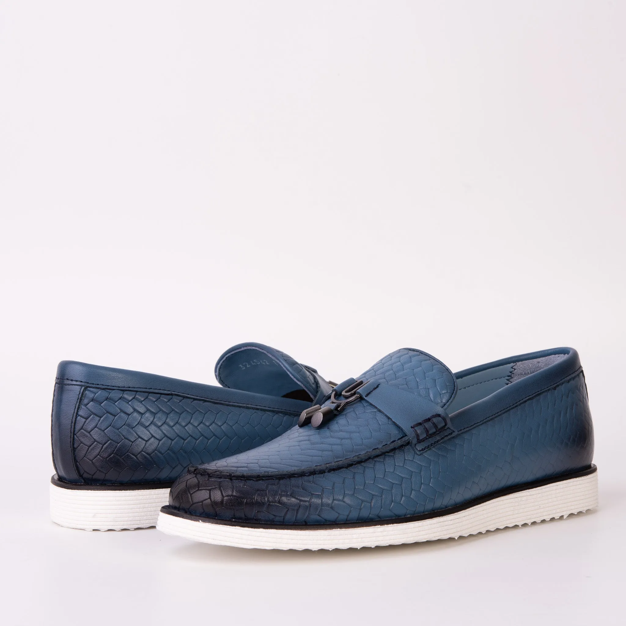 The Sperry Jeans Blue Leather Tassel Loafer Men Shoe Orthopedic Support