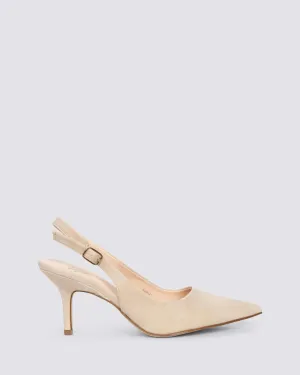 SHAYLEY SLINGBACK HEELS STONE BEIGE