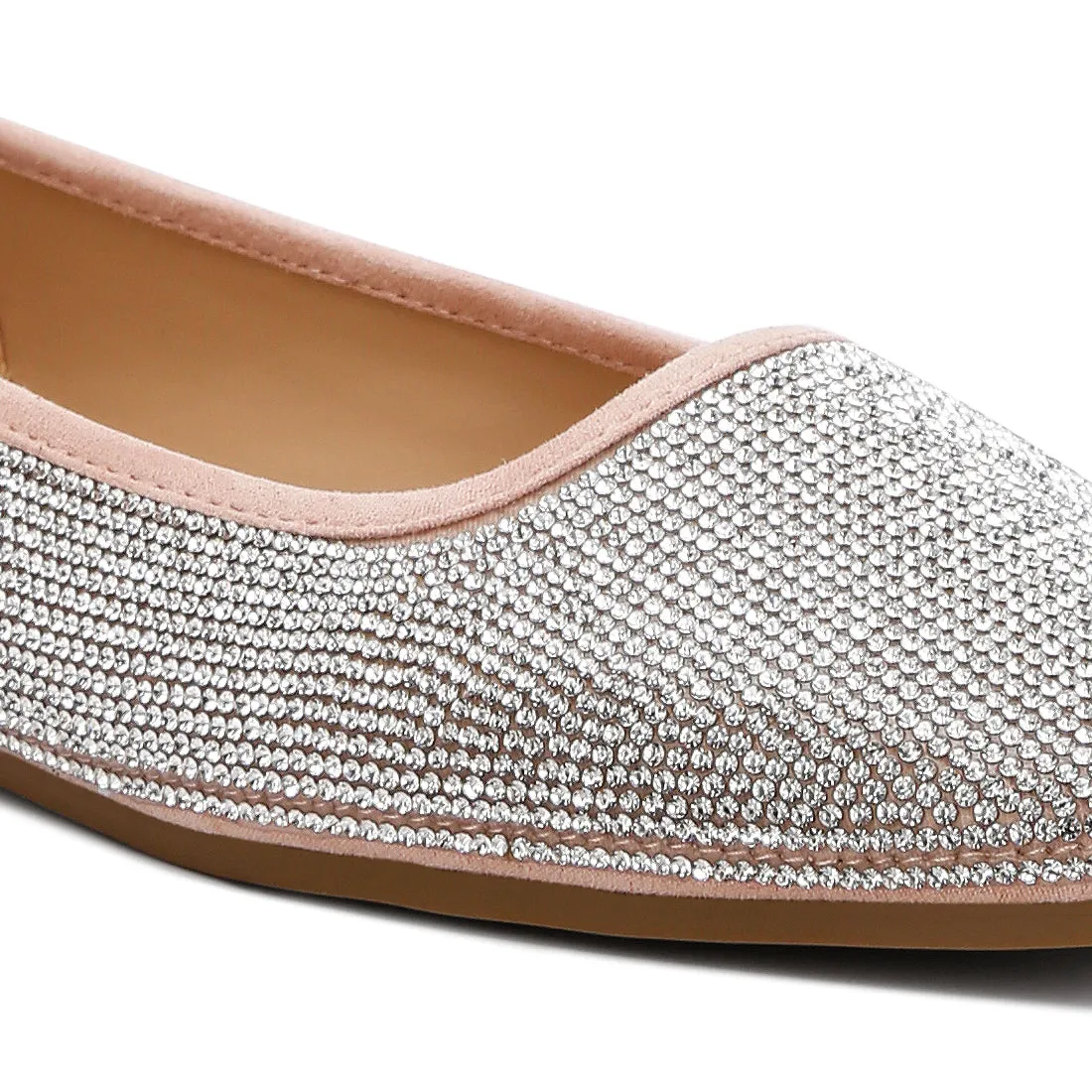 Shimmering Rhinestone Ballerinas