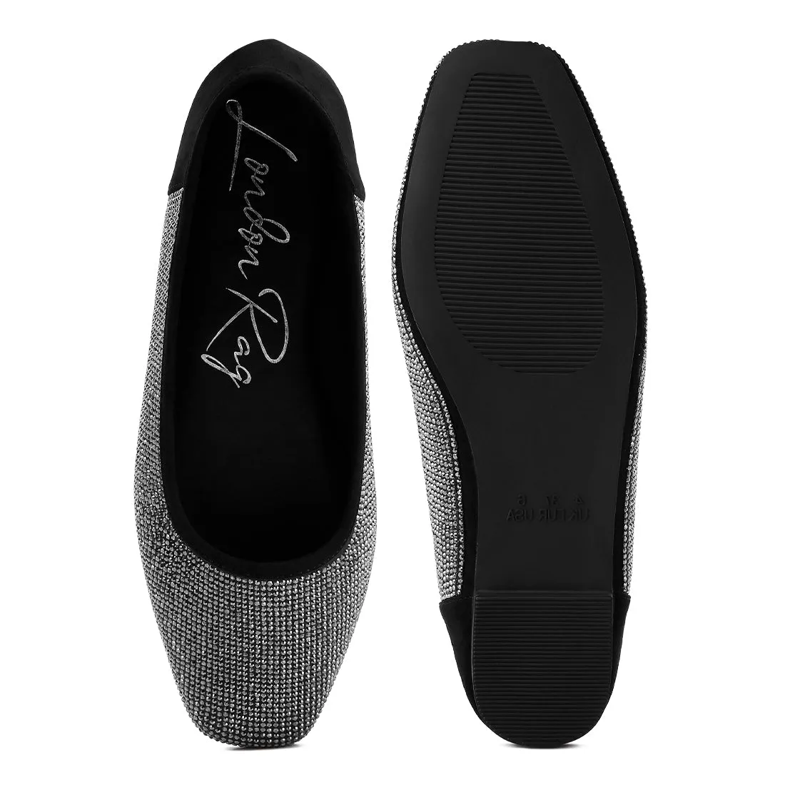 Shimmering Rhinestone Ballerinas