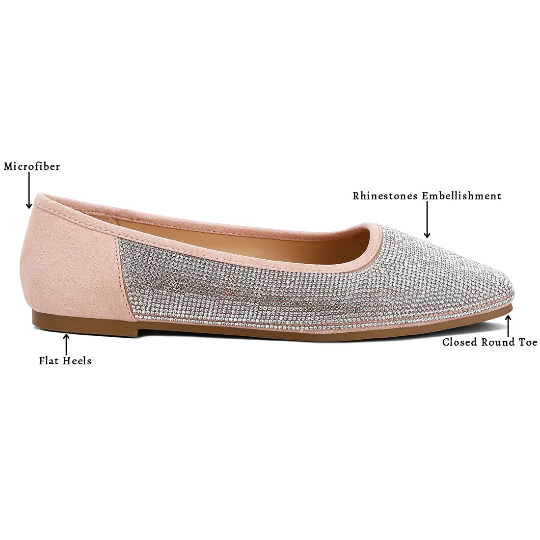 Shimmering Rhinestone Ballerinas