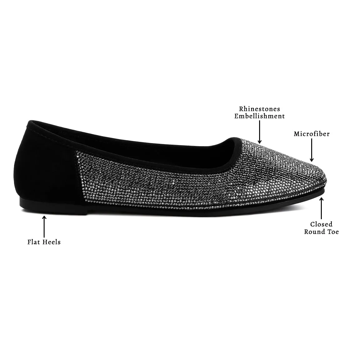 Shimmering Rhinestone Ballerinas