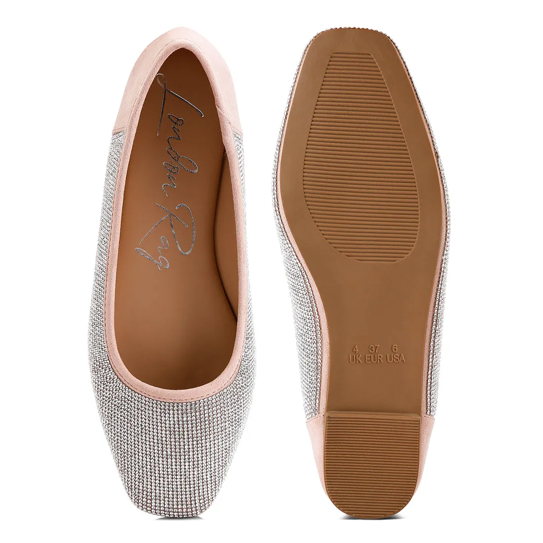 Shimmering Rhinestone Ballerinas