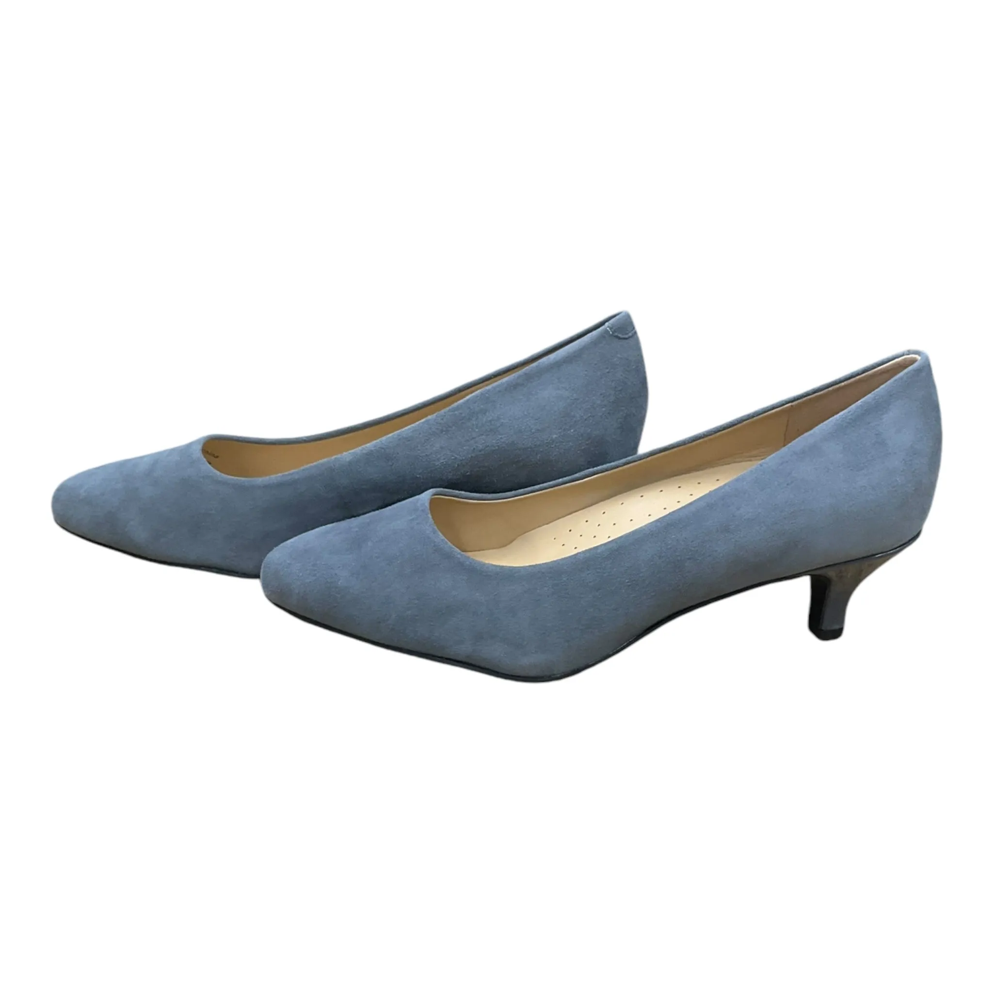 Shoes Heels Kitten By Clothes Mentor In Grey, Size: 9.5