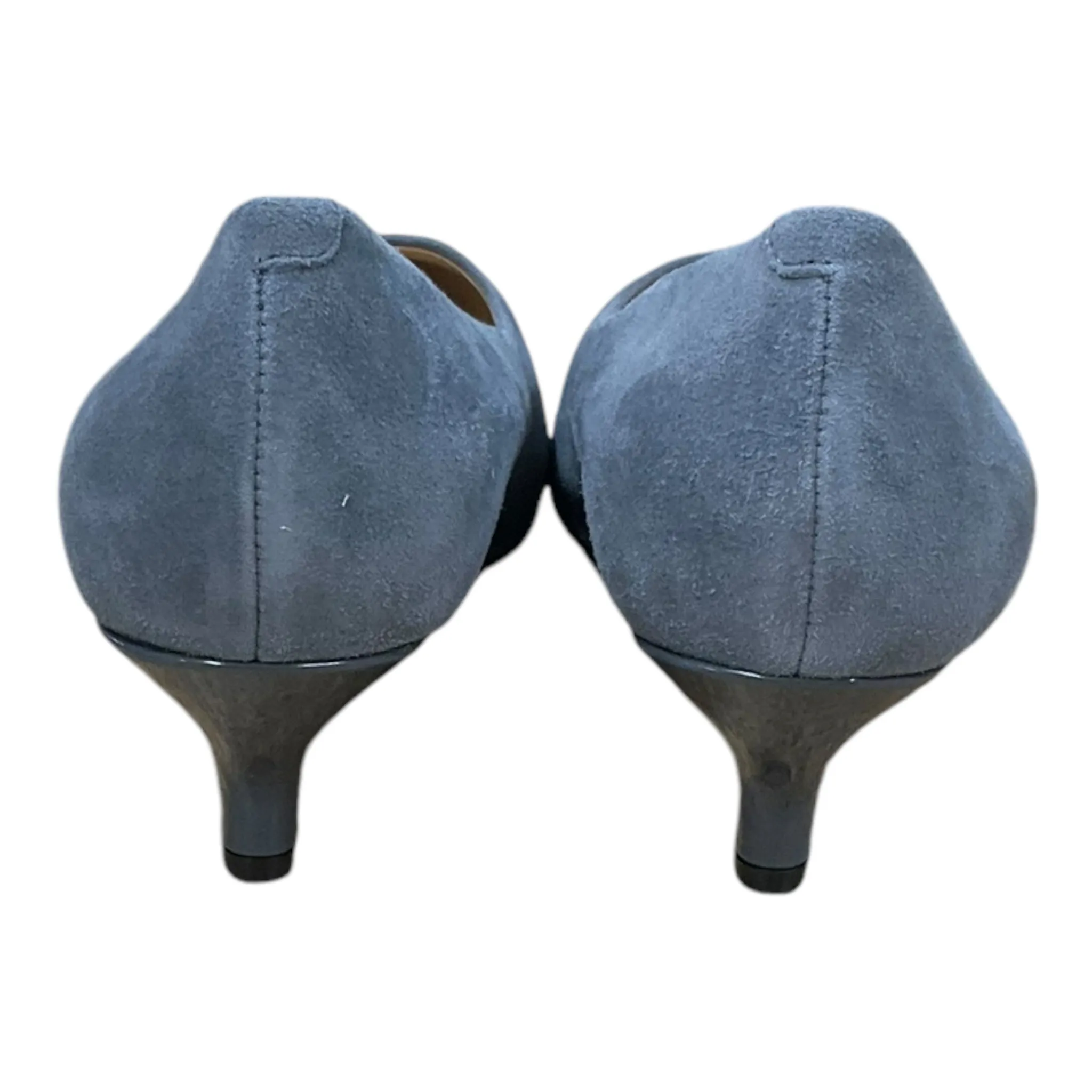 Shoes Heels Kitten By Clothes Mentor In Grey, Size: 9.5