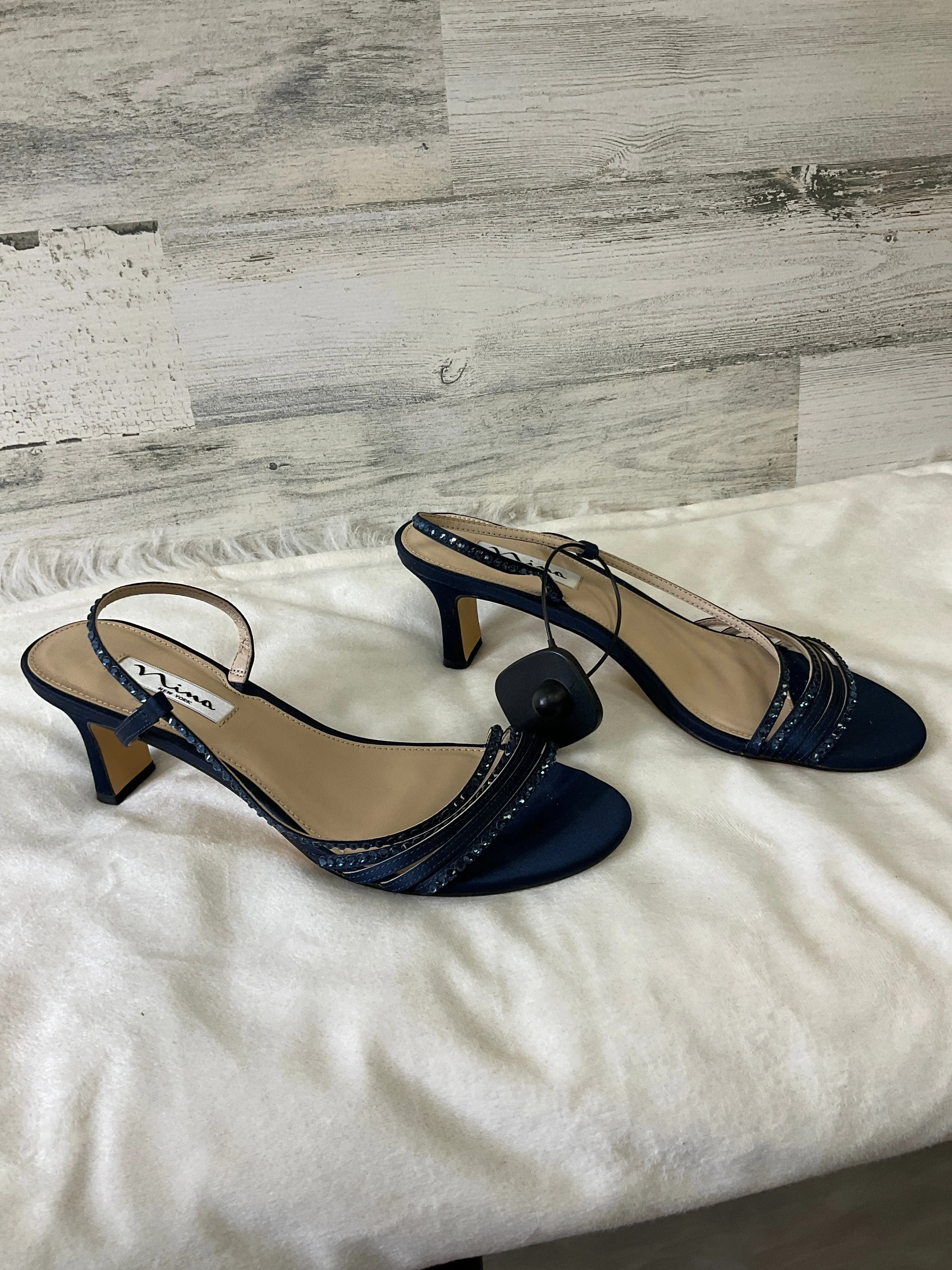 Shoes Heels Kitten By Nina In Blue, Size: 8
