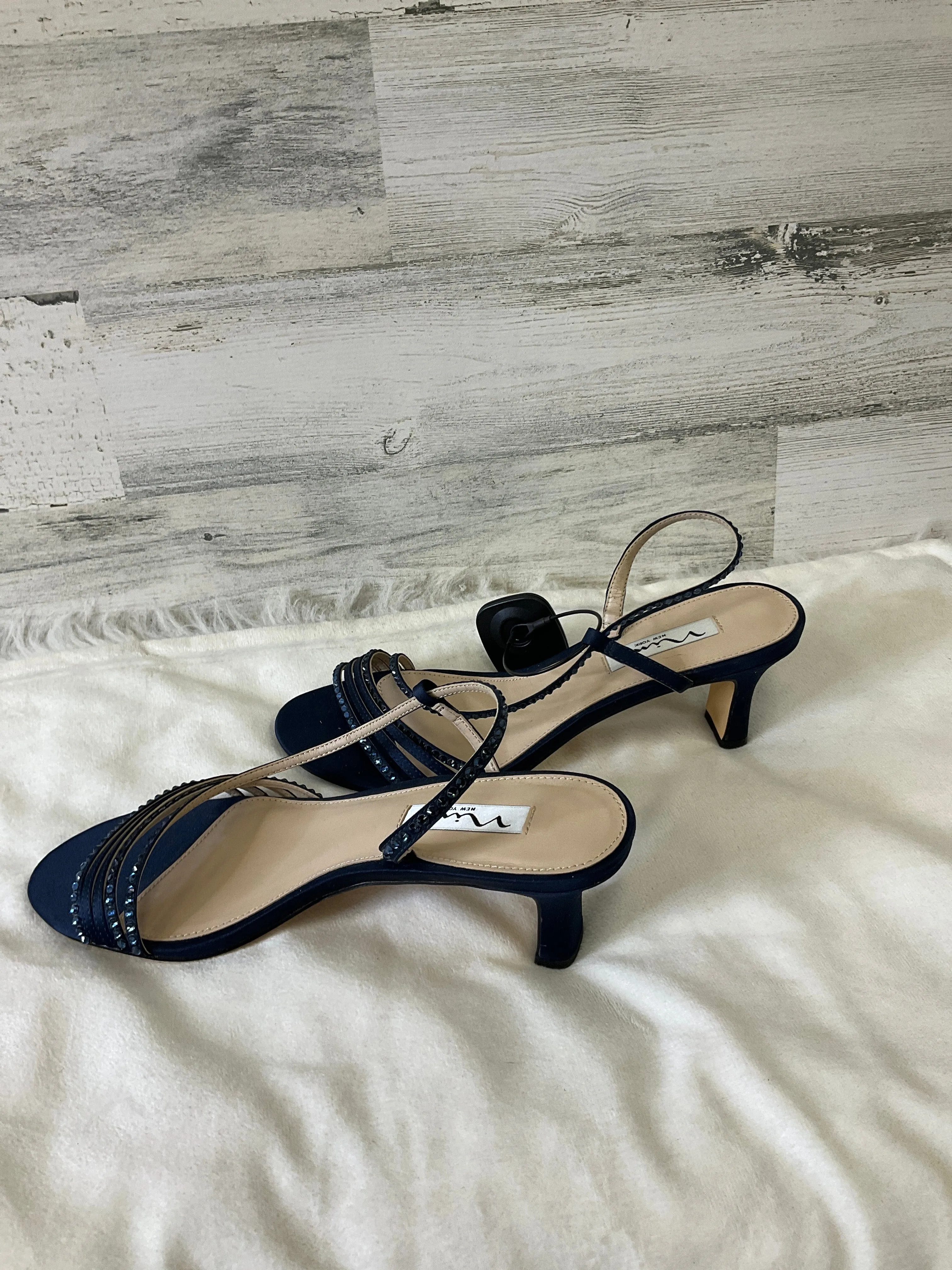 Shoes Heels Kitten By Nina In Blue, Size: 8