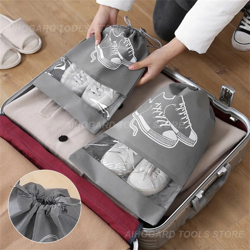 Shoes Storage Bag Multi Size Household Organizer Closet Organizer Bundle Pocket Travel Portable Bag Drawstring Bag Organizer