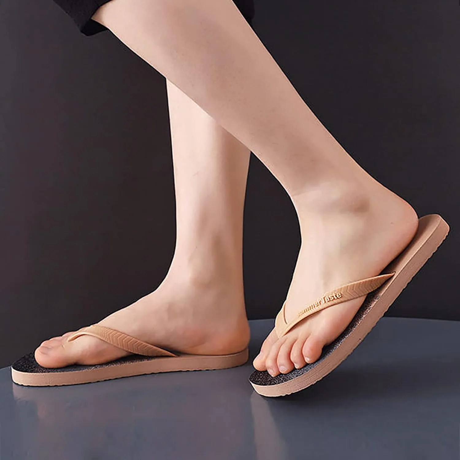 Shower Flip Flops for Men Women Non Slip Rubber Flat Slippers Quick Drying Bathroom Shower Shoes Comfort Outdoor Beach Pool Thong Sandals Summer Vacation Accessories Slippers