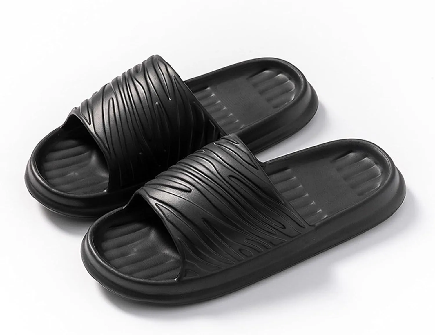 Shower Shoes Non Slip Quick Drying Bathroom Slippers for Women Men Non Slip Quick Drying Cloud Slides for Women with Arch Support