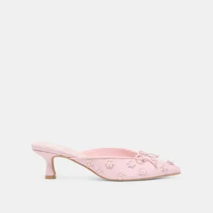 Evening Booties Event Chic CAMILO X BYRDIE GOLF HEELS PINK RAFFIA