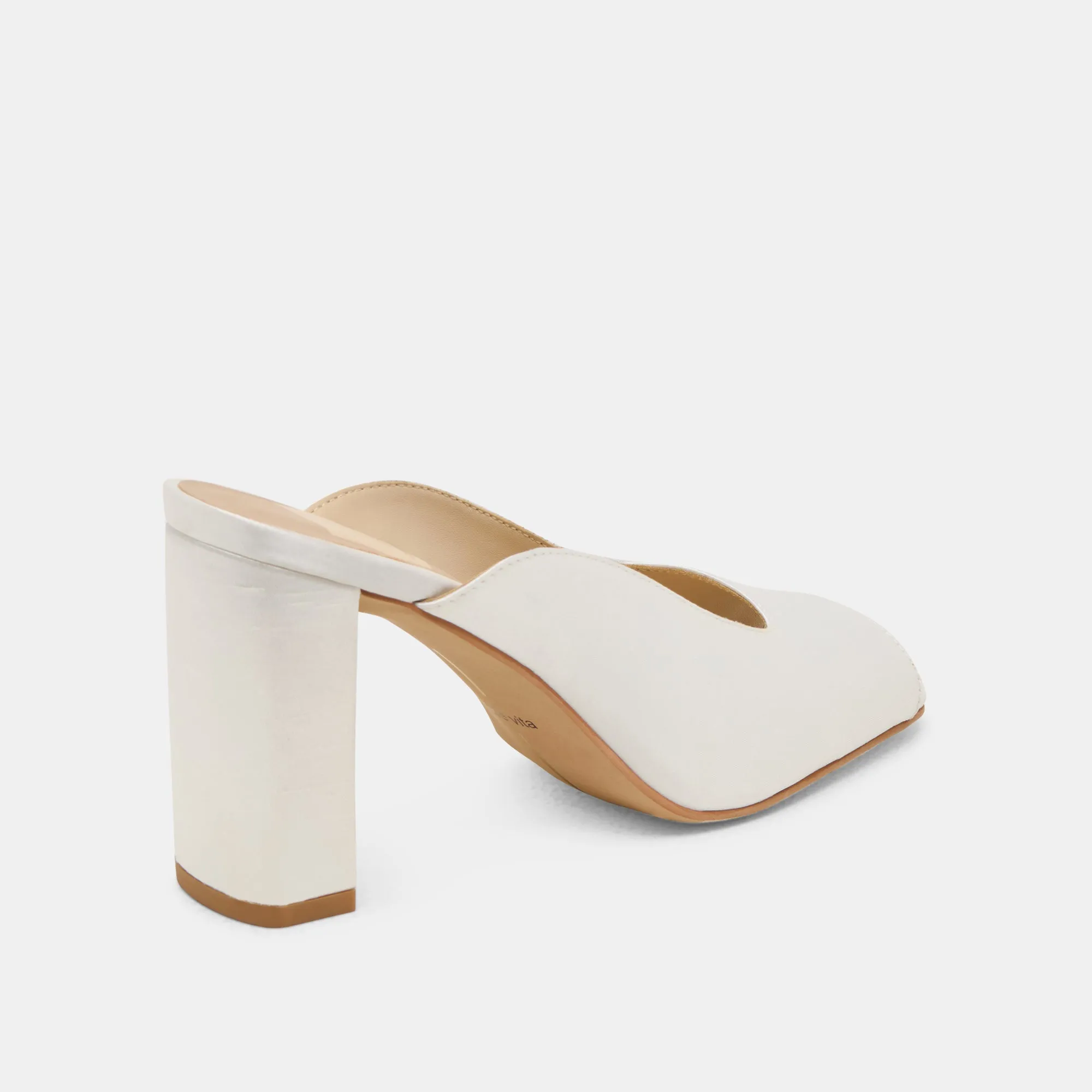 SABELA HEELS OFF WHITE SATIN Comfort Fit