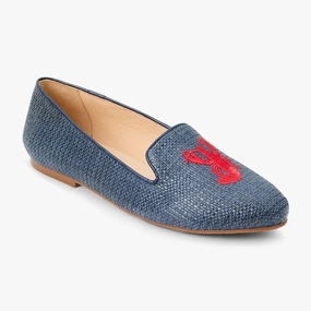 Coast Step foldable Jacks Raffia Embroidered Lobster Loafer