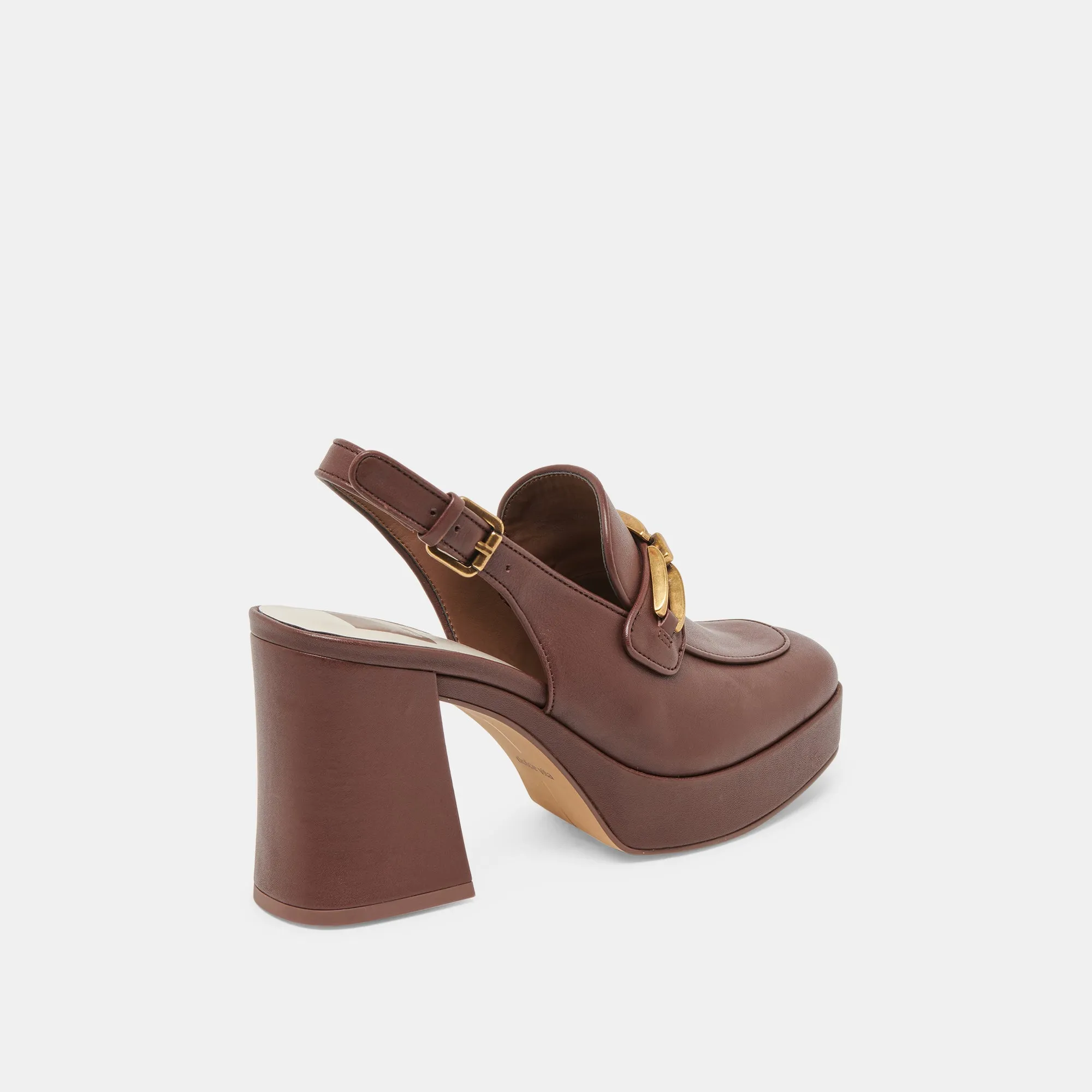 SIRUS HEELS CHOCOLATE LEATHER Comfort Boost Charming Look