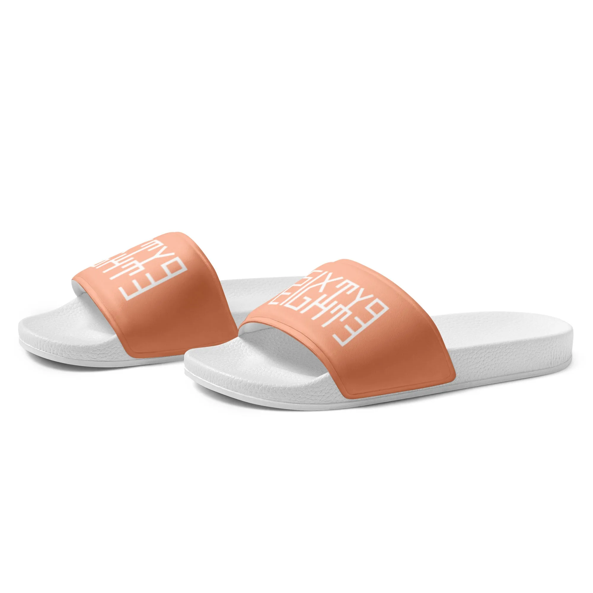 Sixty Eight 93 Logo White & Peach Men’s Slides