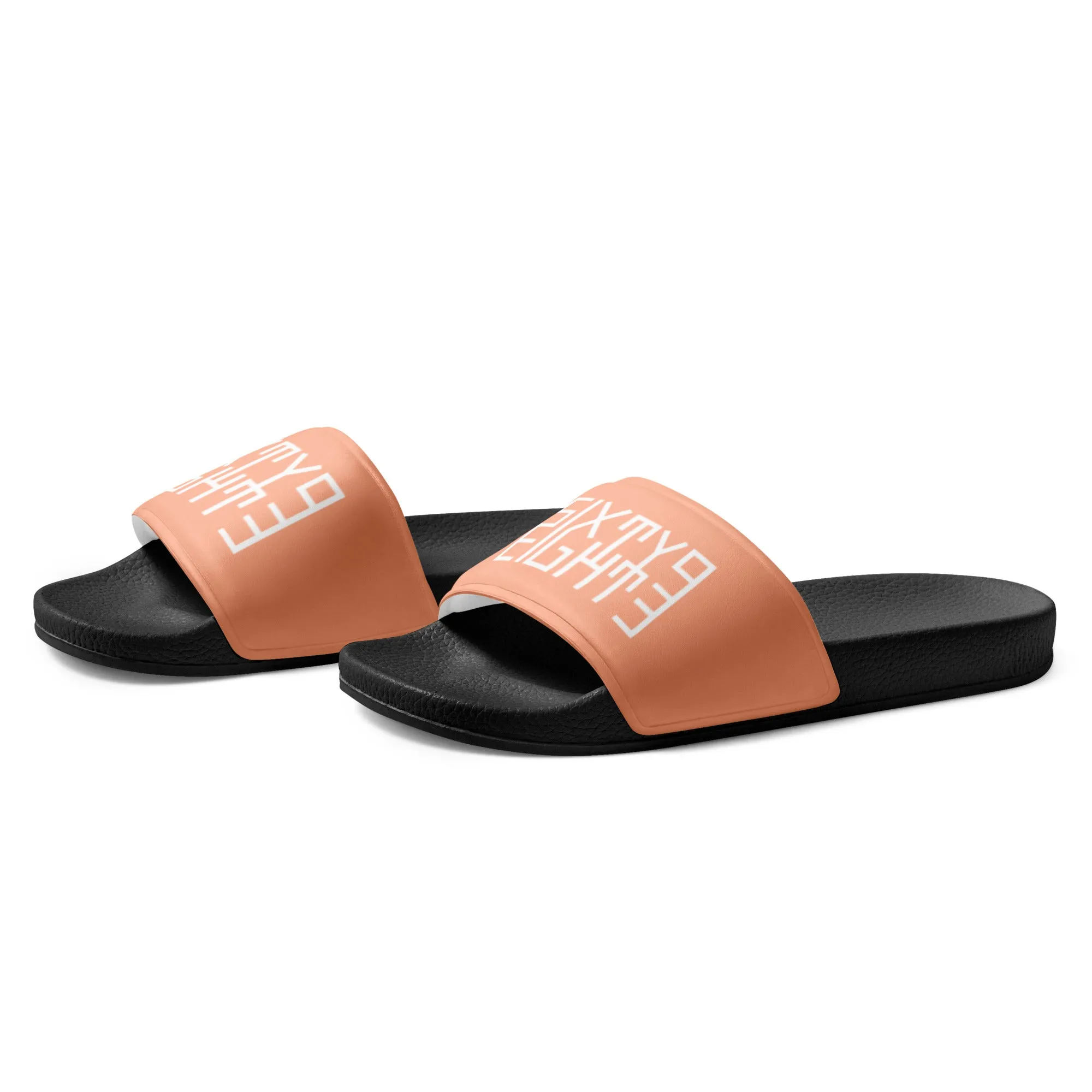 Sixty Eight 93 Logo White & Peach Men’s Slides