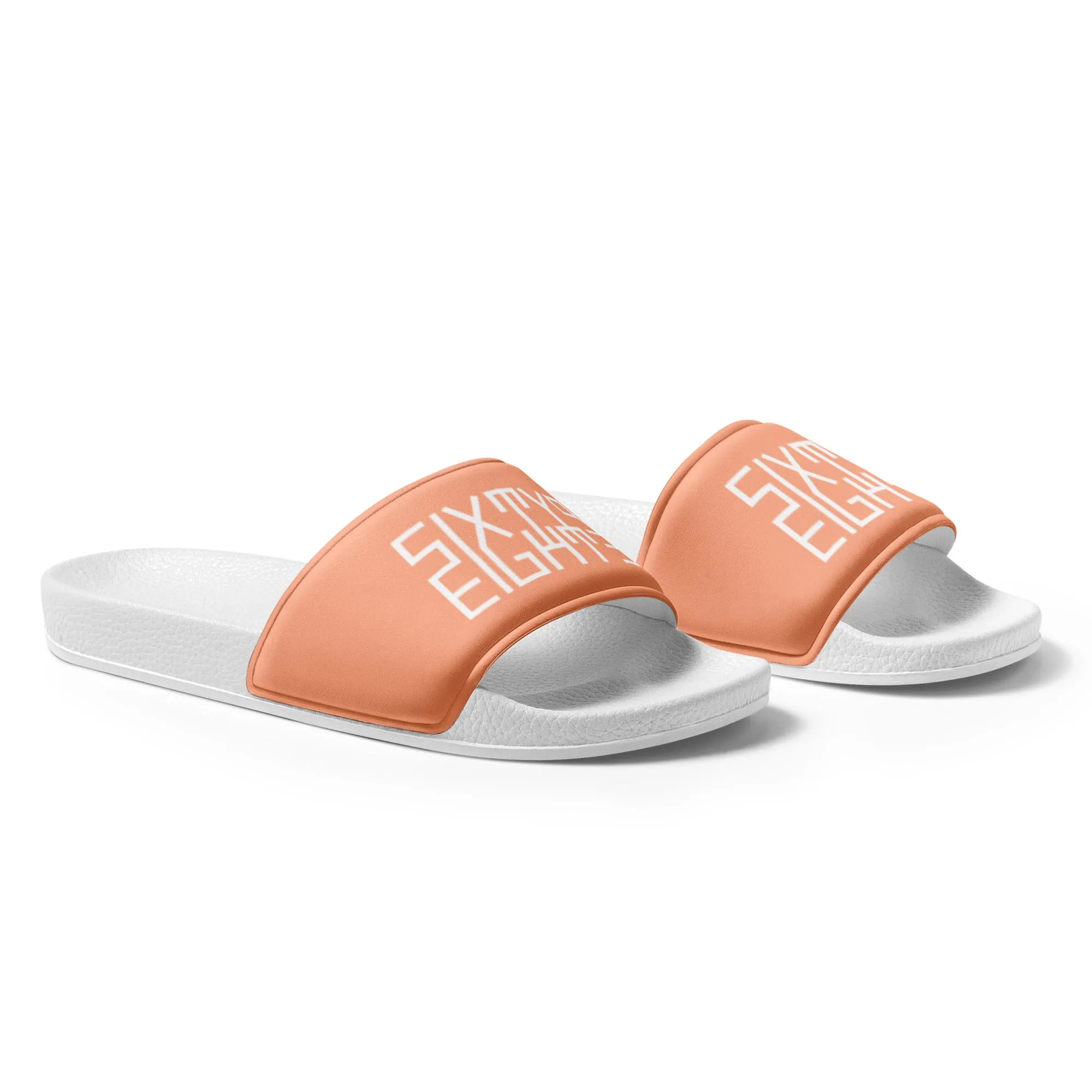 Sixty Eight 93 Logo White & Peach Men’s Slides